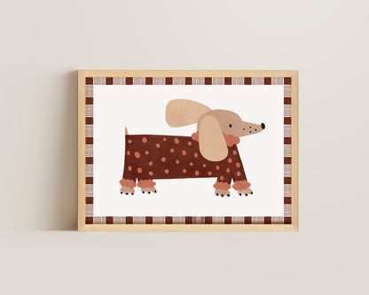 Polka Dot Dog Print