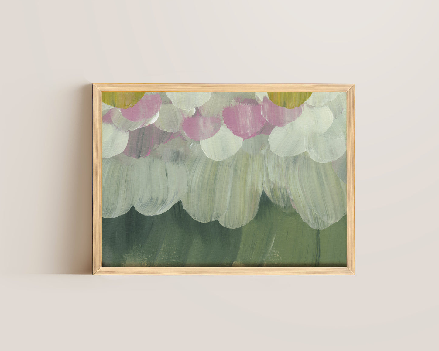 Forest Green & Pink No. 4 Print