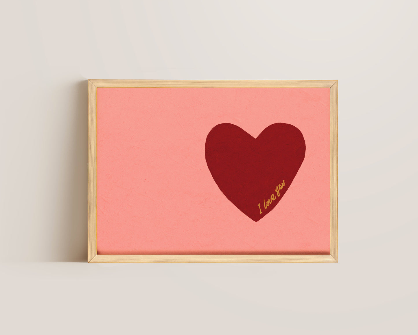 I Love You Heart Print