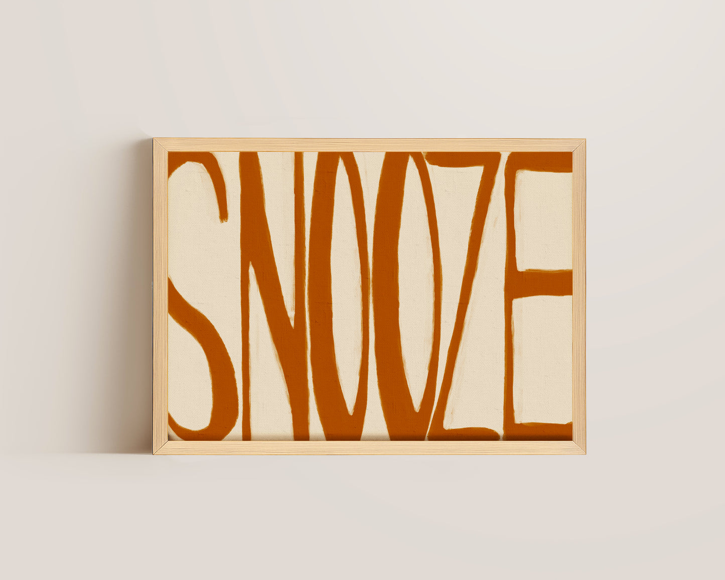 Snooze In Burnt Orange Print
