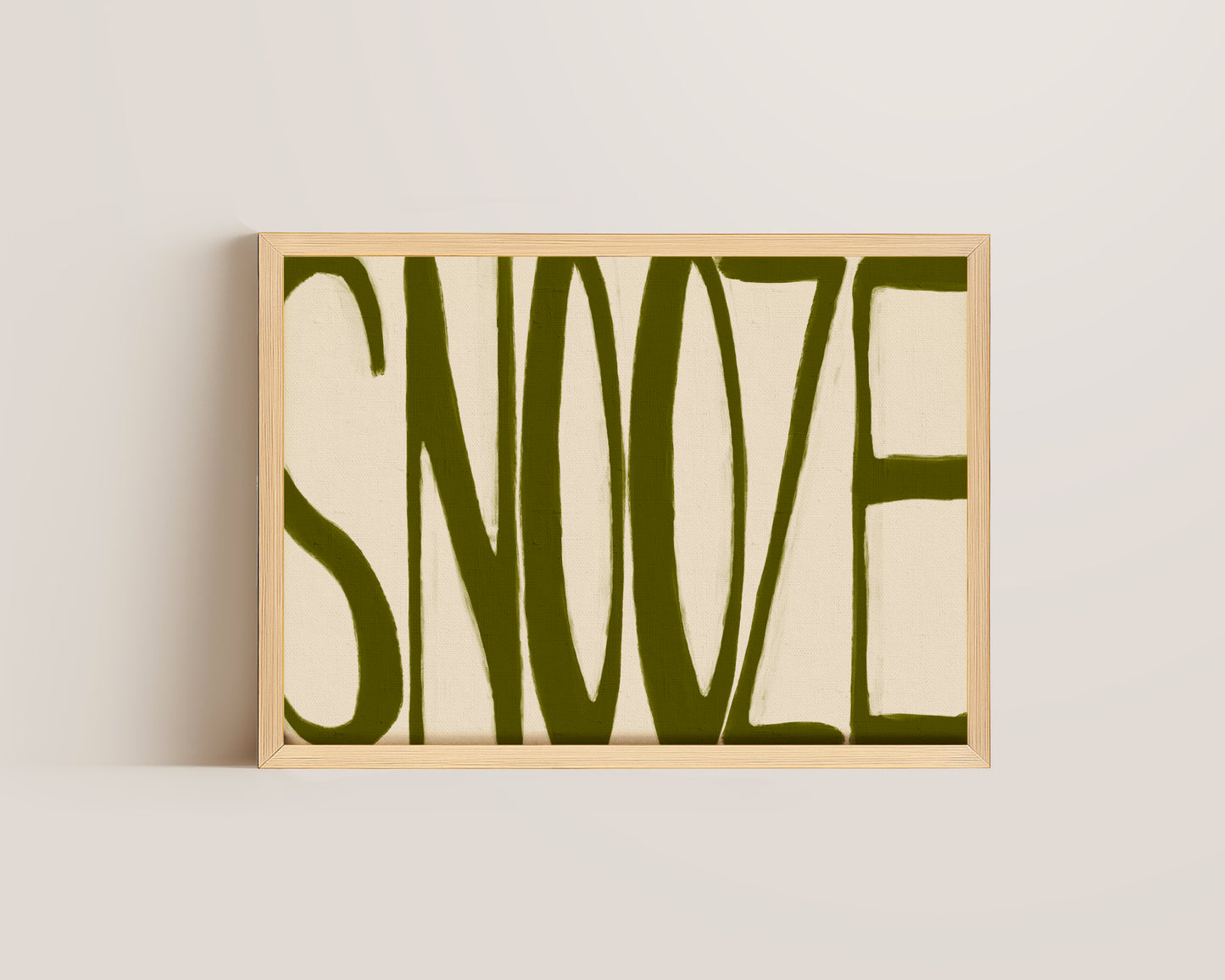 Snooze In Olive Print