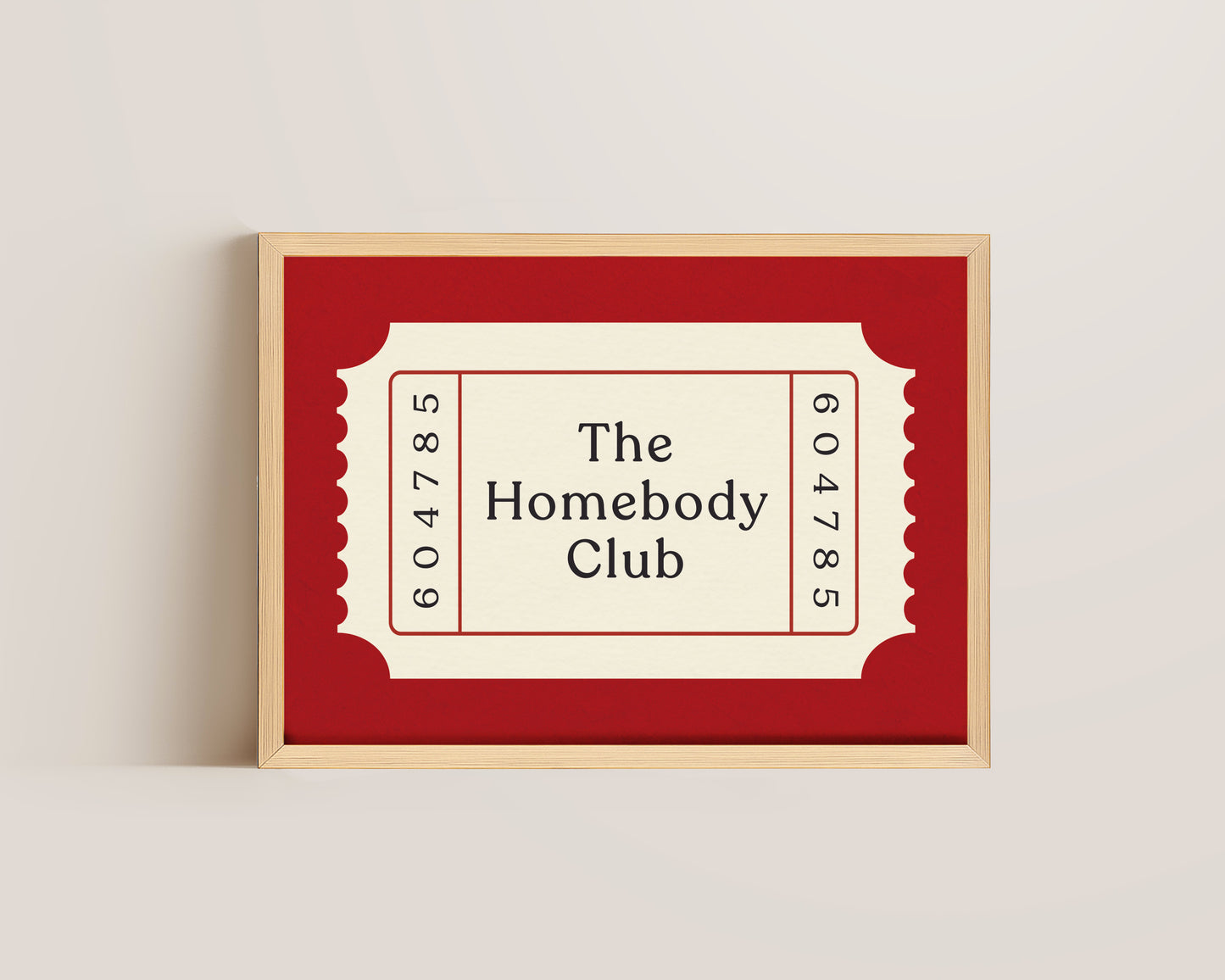The Homebody Ticket Print
