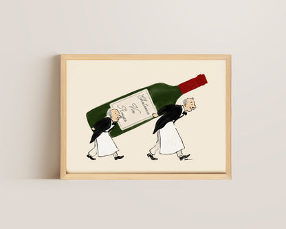 Wine Waiters Print