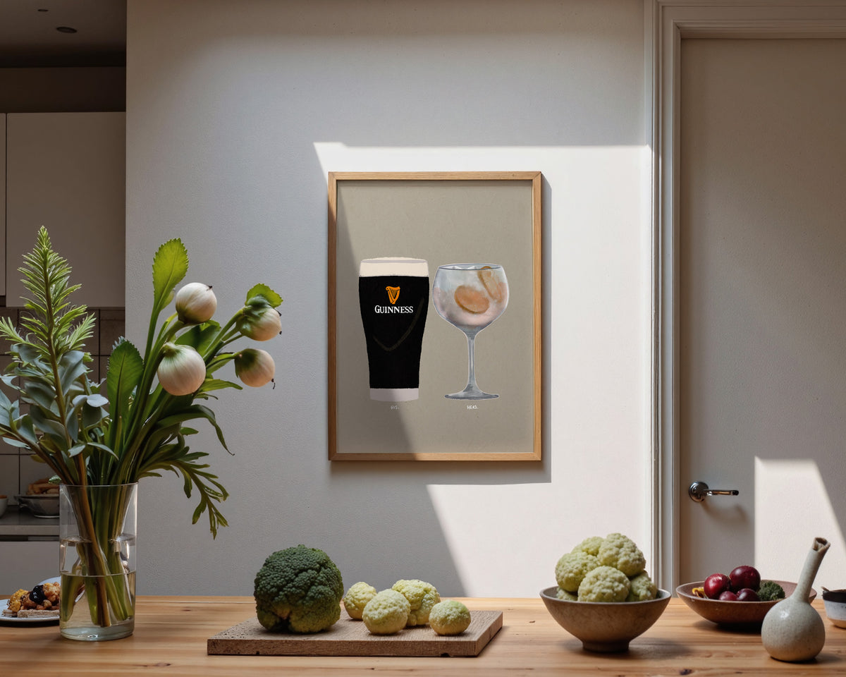 Guinness & Orange Gin Print