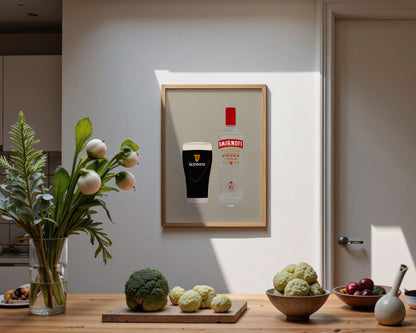 Guinness & Smirnoff Vodka Print