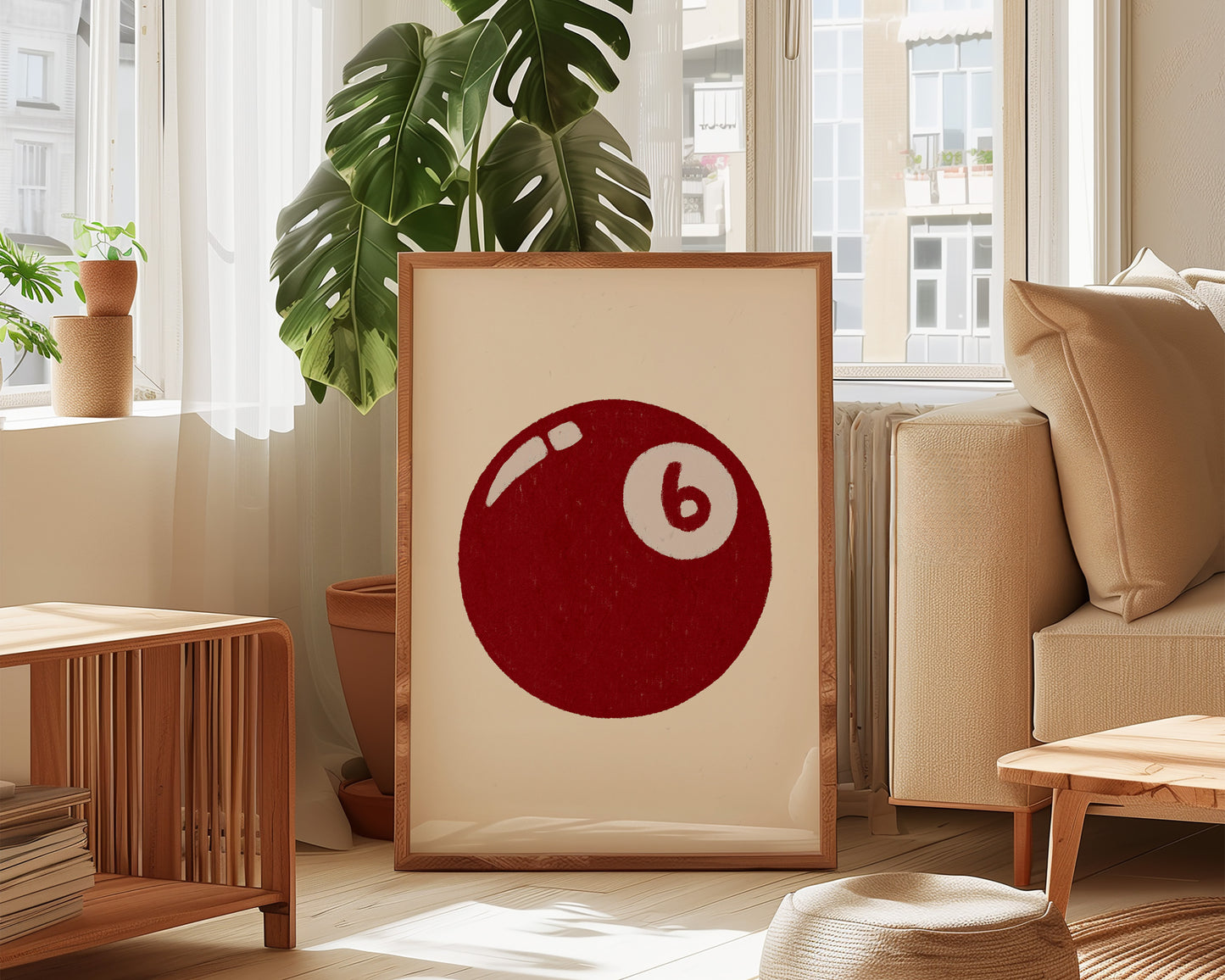 6 Ball Red Print