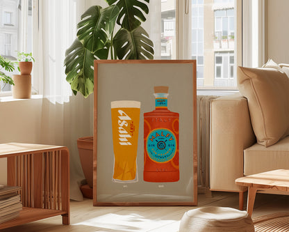 Asahi & Malfy Orange Gin Print
