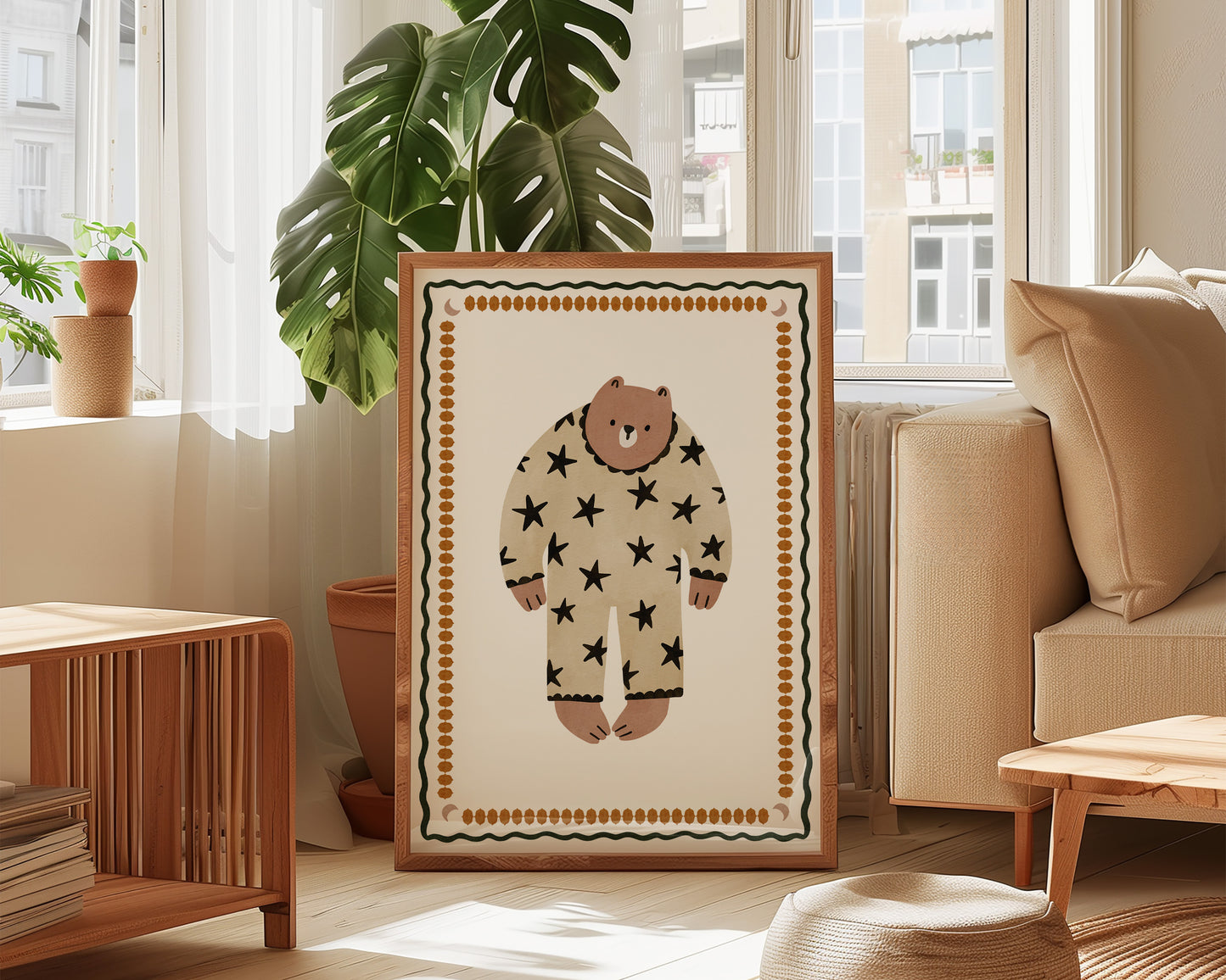 Bear In Pyjamas Print