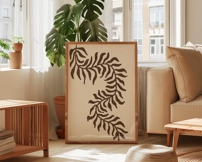 Brown Vines Oil Pastel