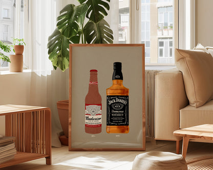 Budweiser & Jack Daniel's Print