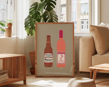 Budweiser & Pink Moscato Print