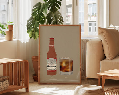 Budweiser & Havana Rum Coke Print