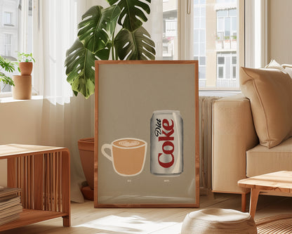 Coffee & Diet Coke Print