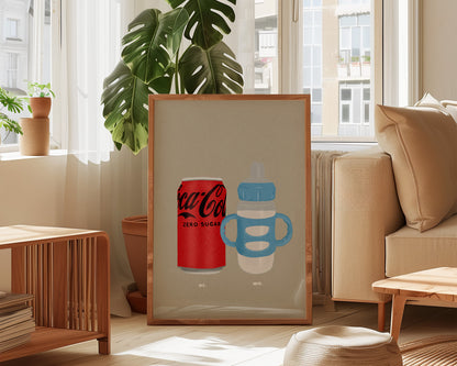 Coke Zero & Babies Bottle Print