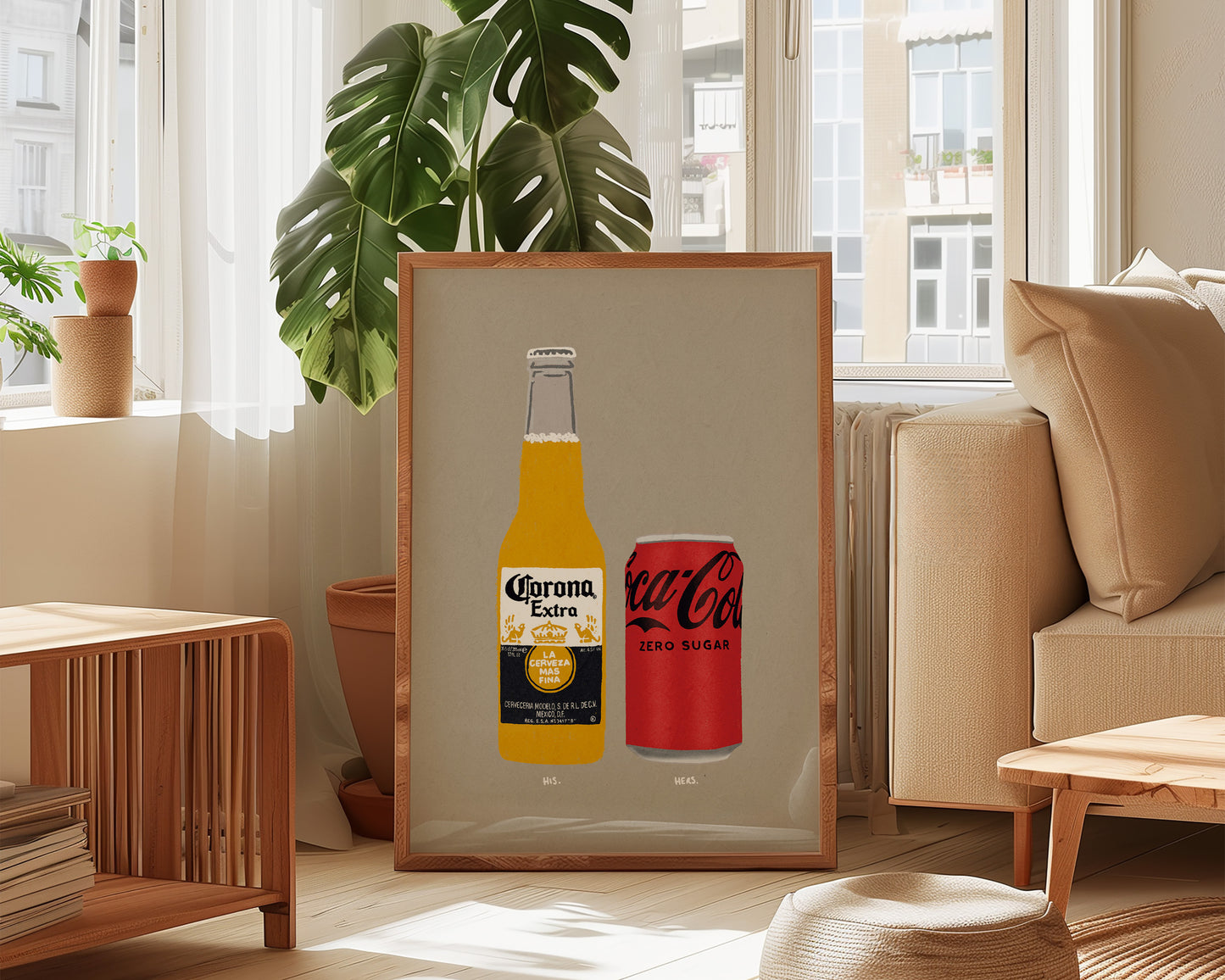 Corona & Coke Zero Print