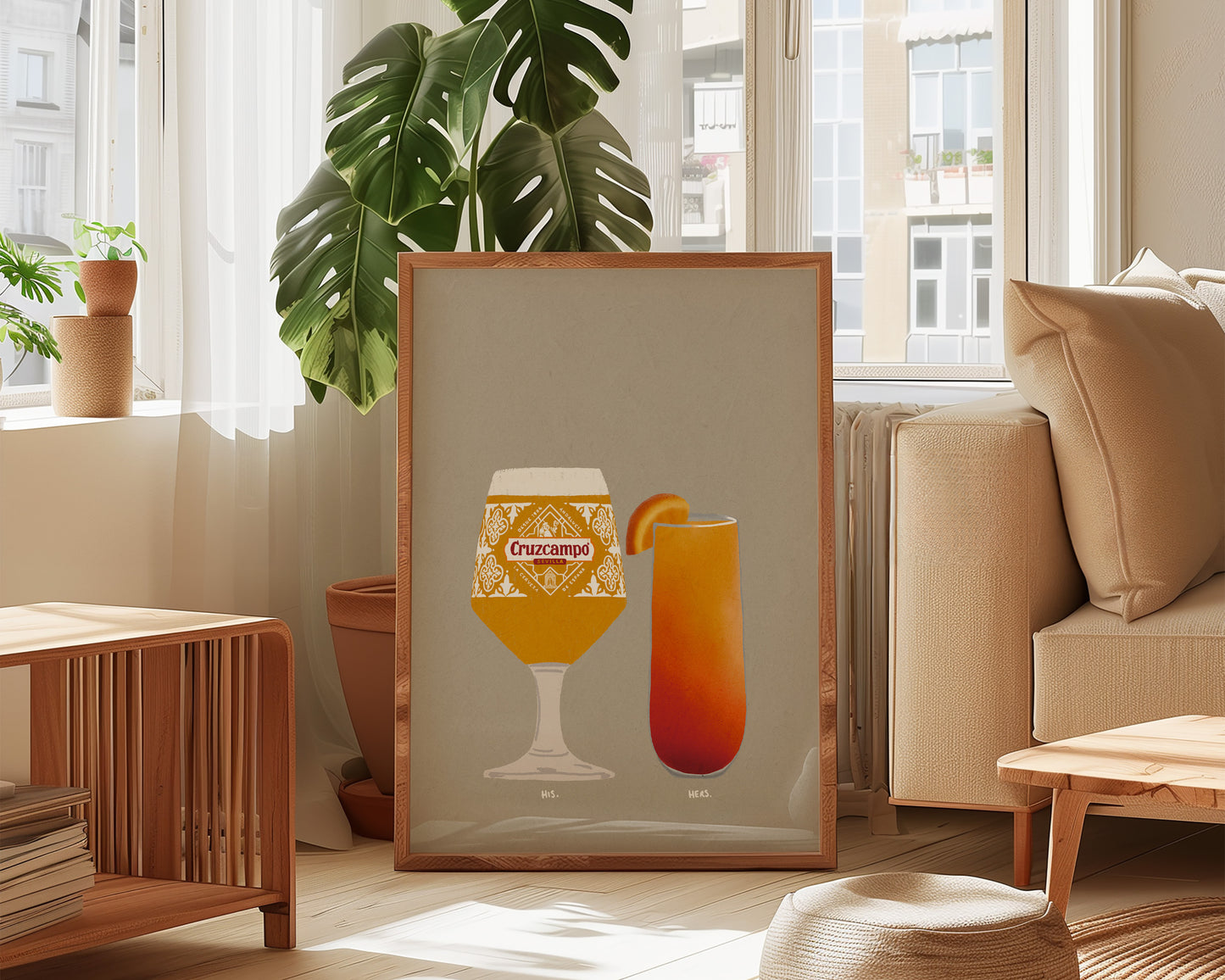 Cruzcampo & Tequila Sunrise Print