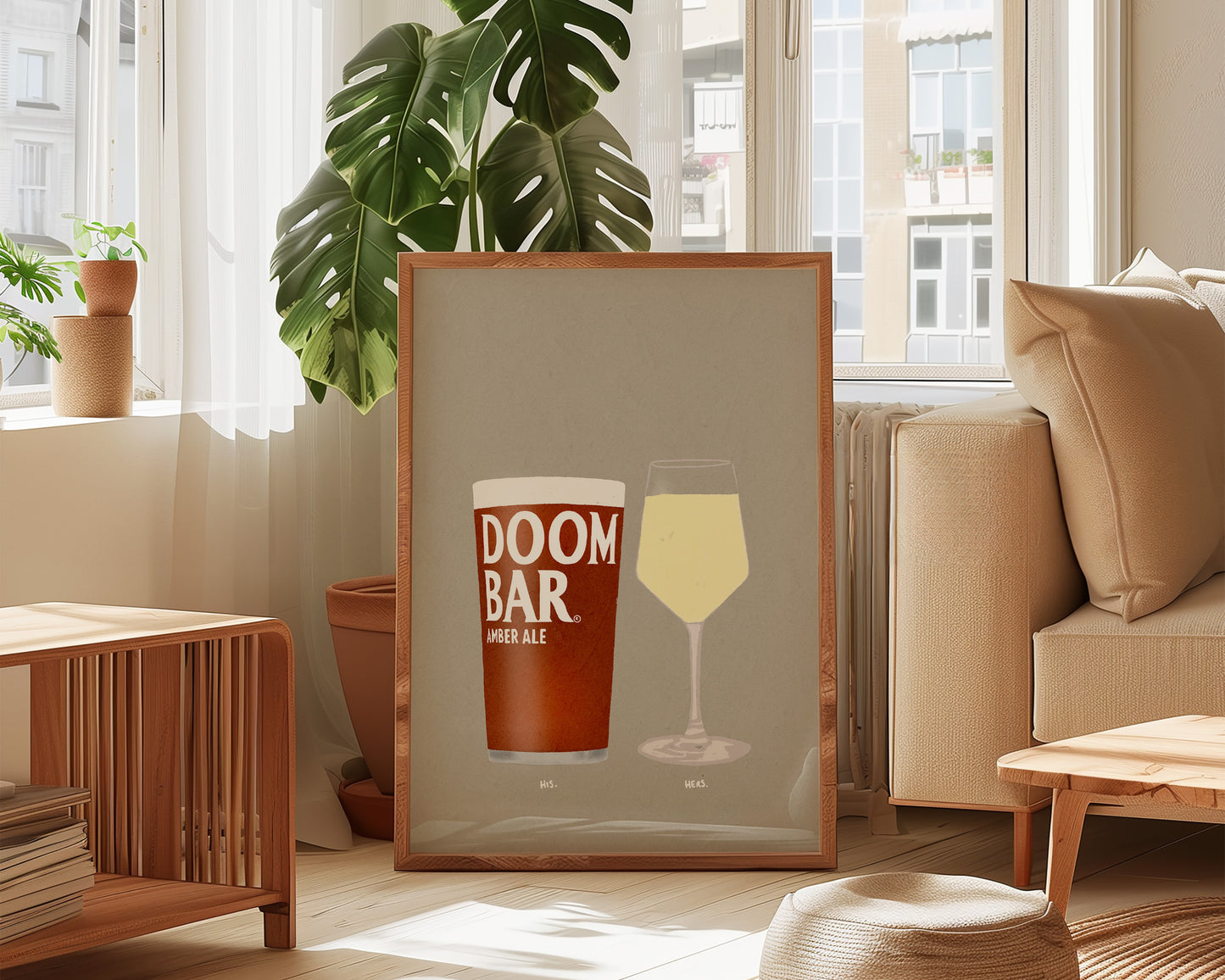 Doom Bar & White Wine Print