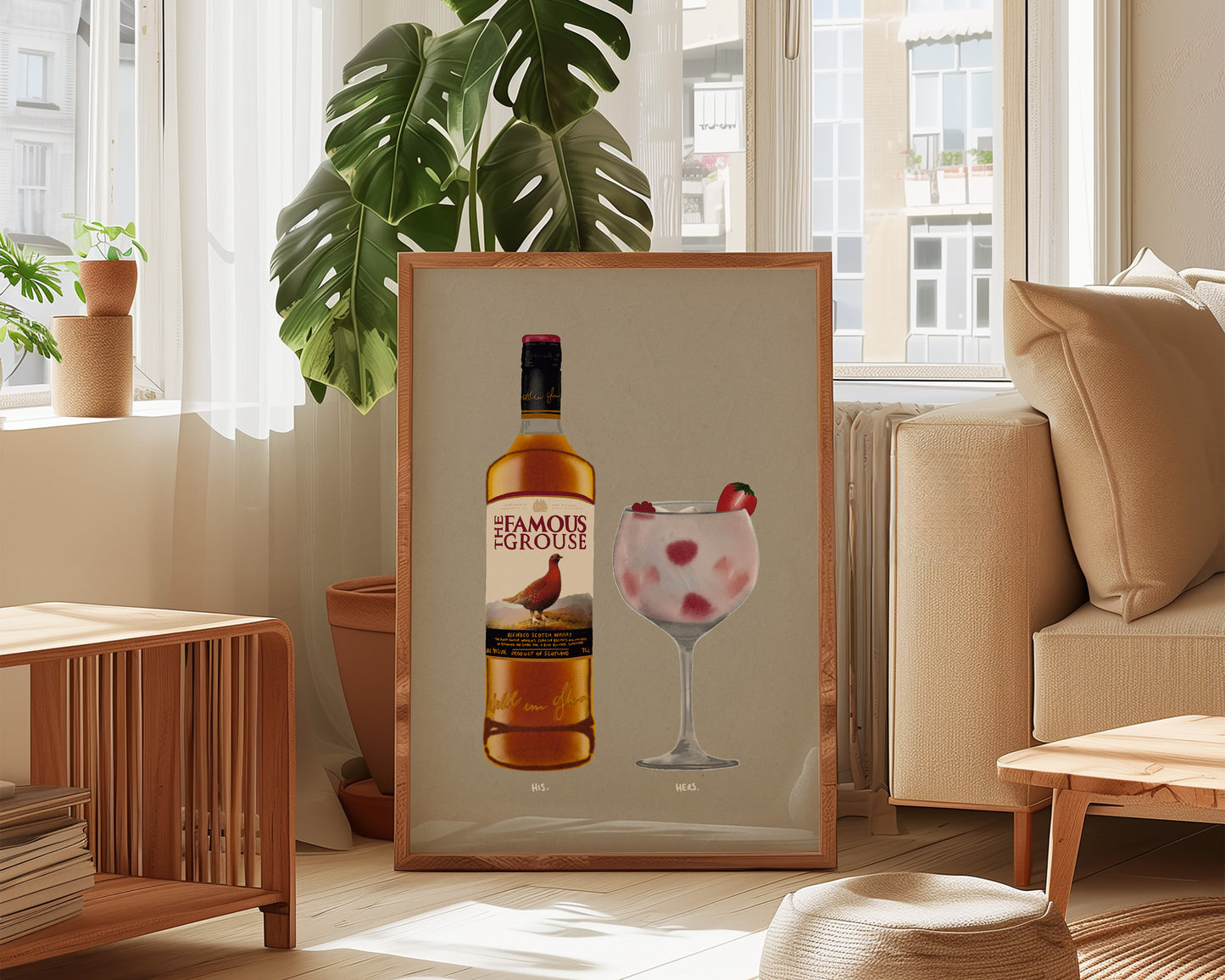 Famous Grouse & Pink Gin Print