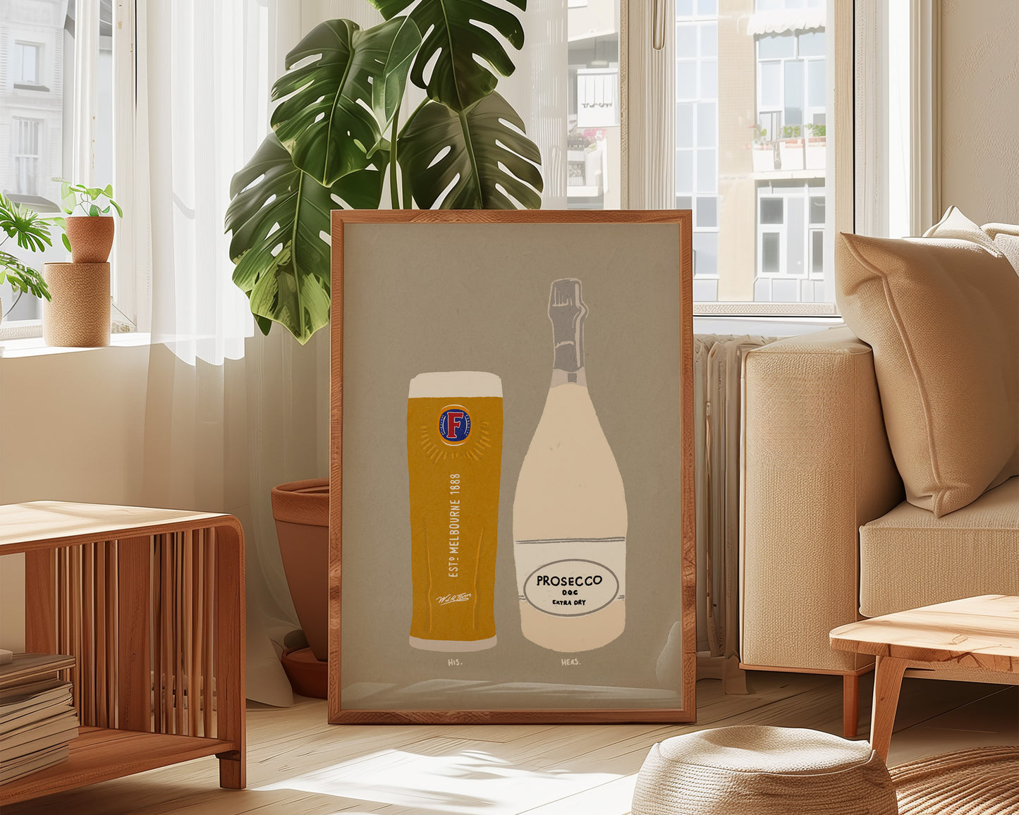 Fosters & Prosecco Print