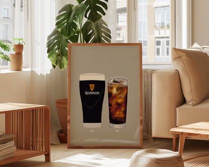Guinness & Rum Coke Print