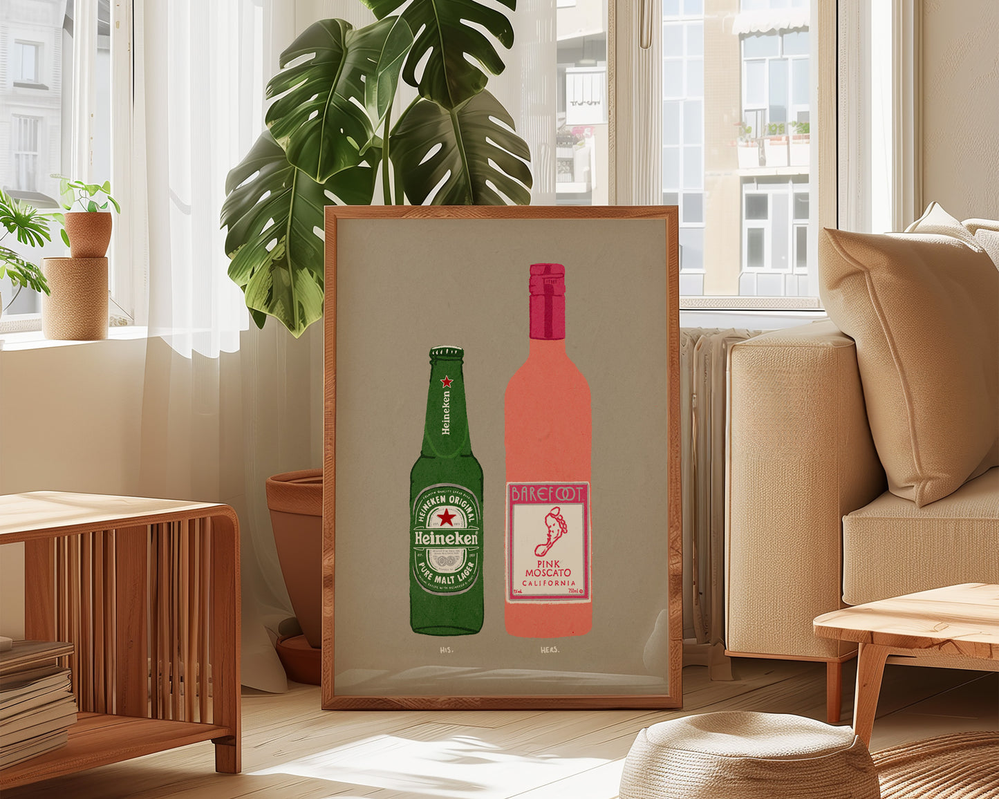 Heineken & Pink Moscato Print