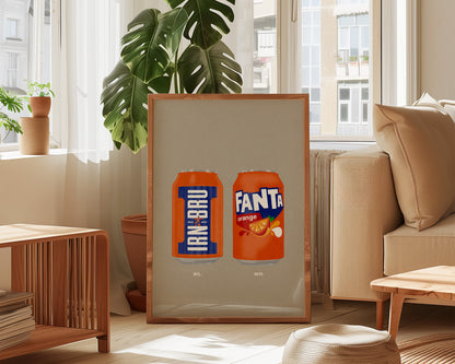Irn Bru & Fanta Orange Print