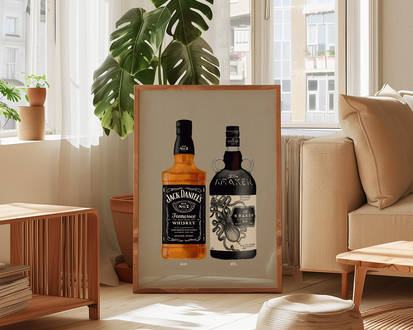 Jack Daniel's & Kraken Print