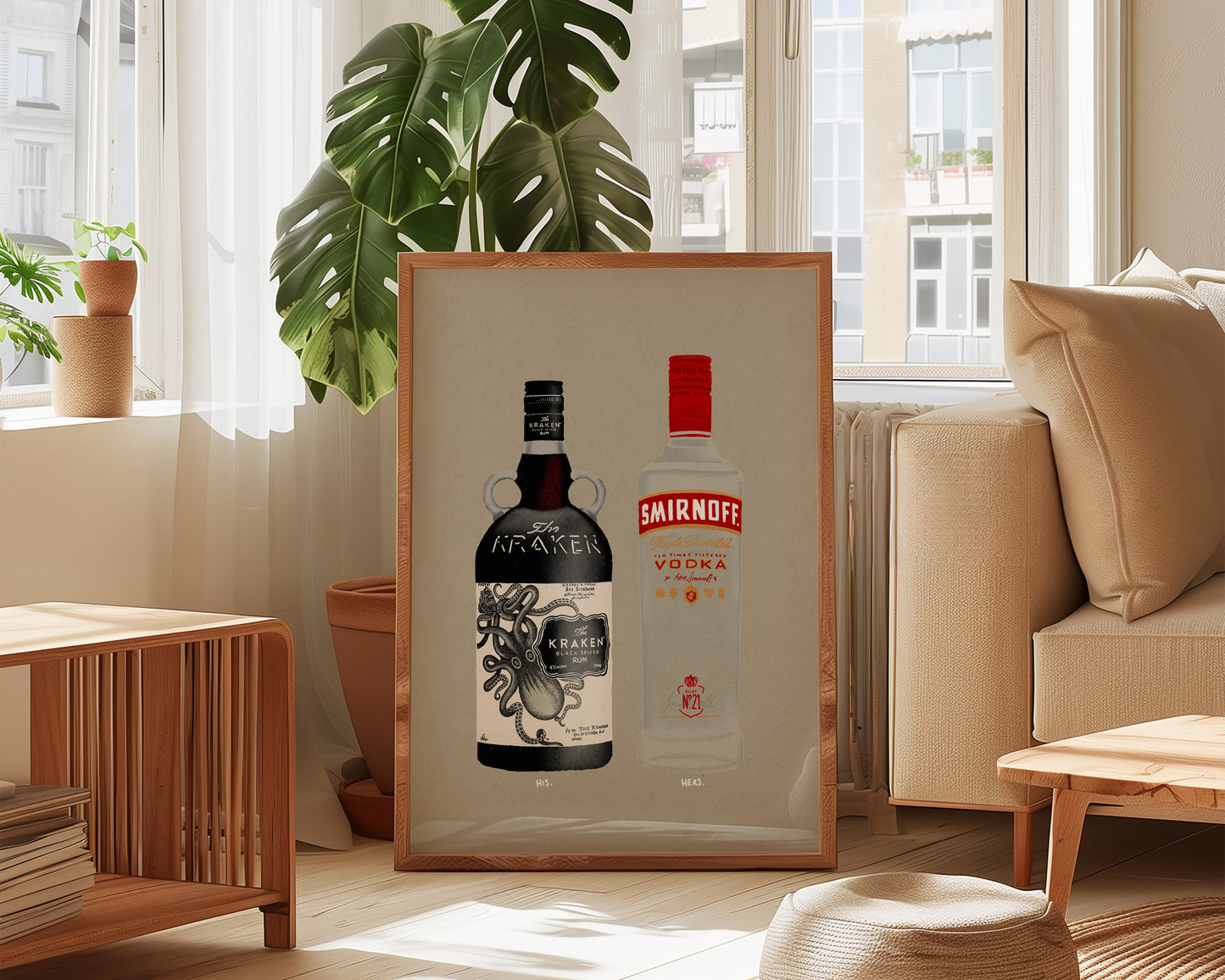 Kraken & Smirnoff Vodka Print