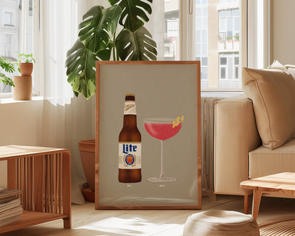 Miller Lite & Cosmopolitan Print