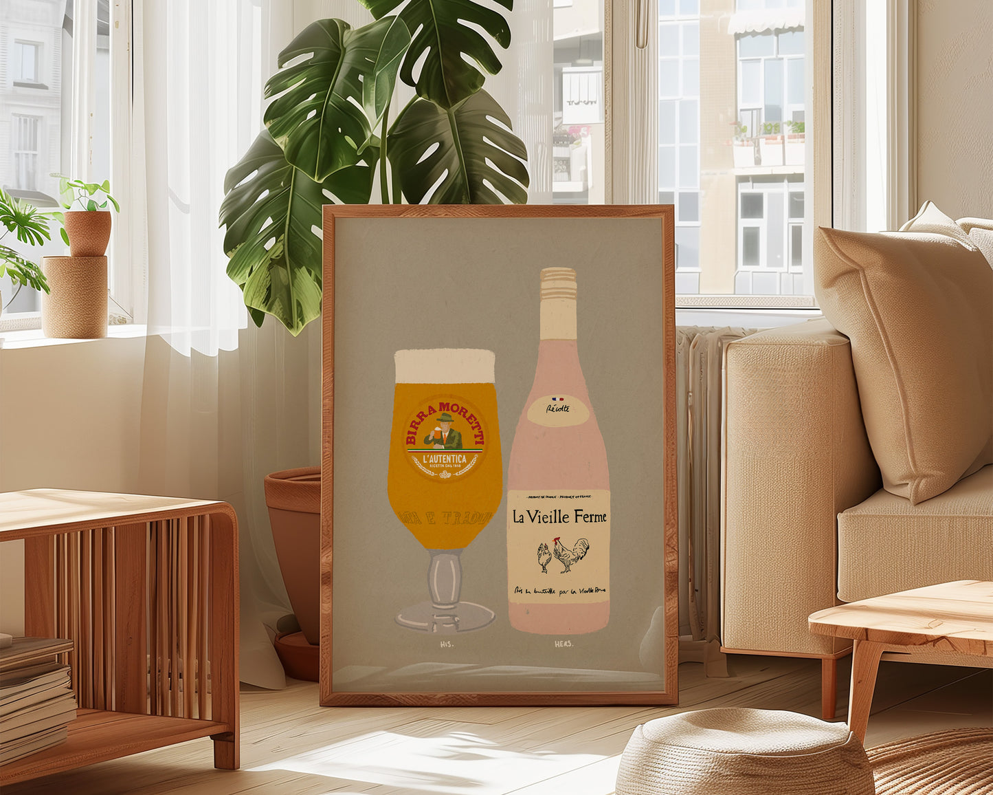 Birra Moretti & Chicken Wine Print