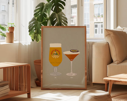 Moretti & Pornstar Martini Print