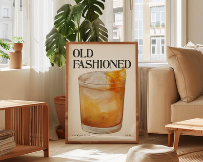 Old Fashioned Cocktail Print