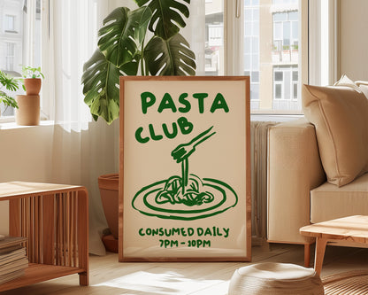 Pasta Club Print In Green