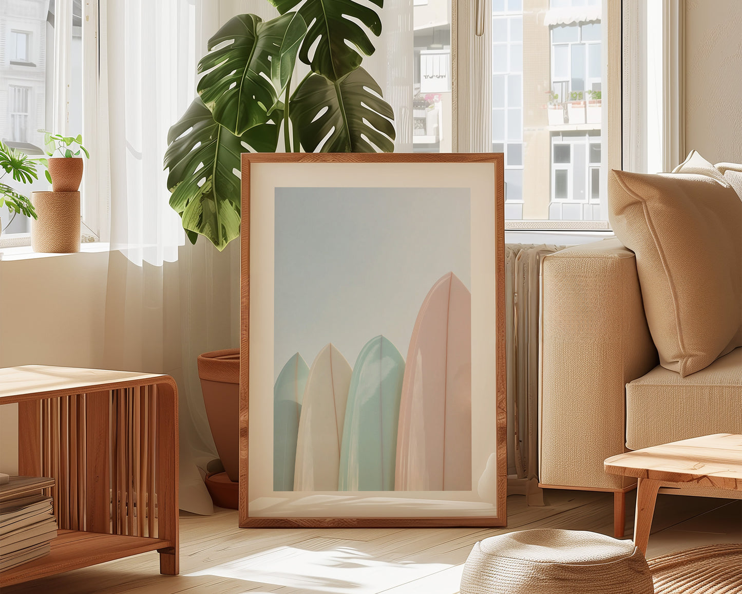 Pastel Surfboards Print