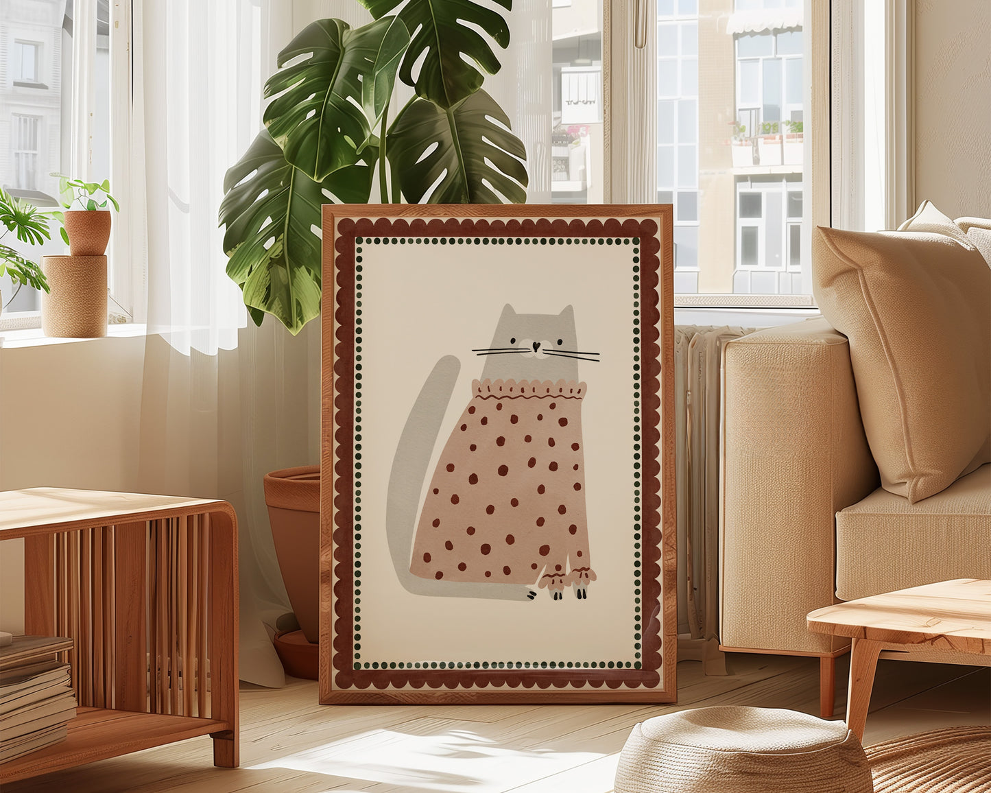 Pink Cat Print