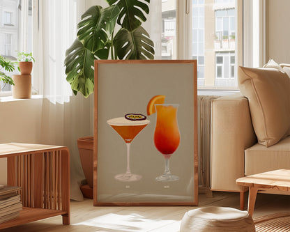 Pornstar Martini & Sex On The Beach Print