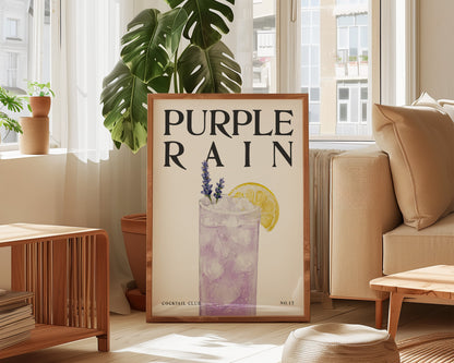 Purple Rain Cocktail Print