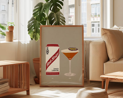 Red Stripe & Pornstar Martini Print