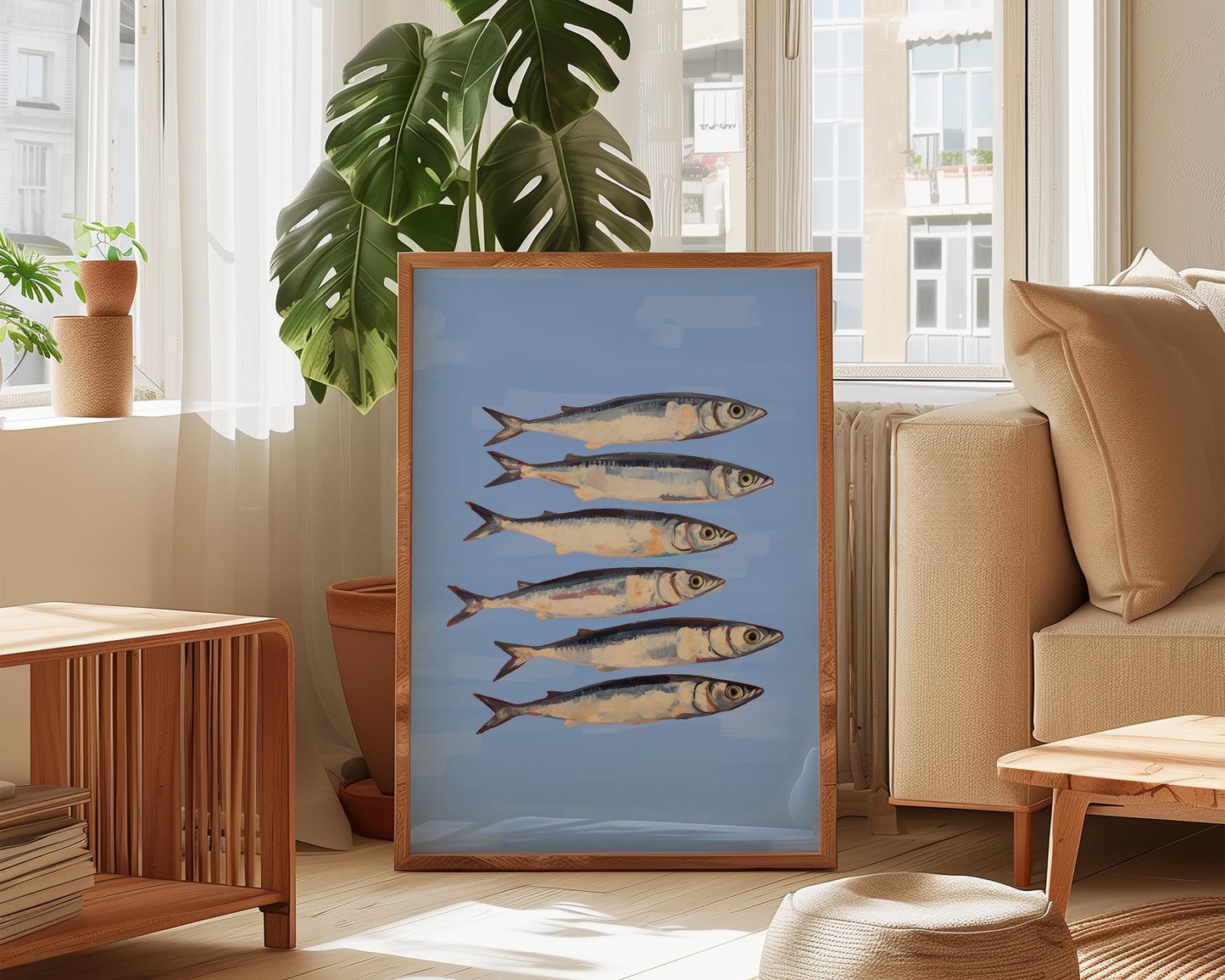 Blue Sardines Print