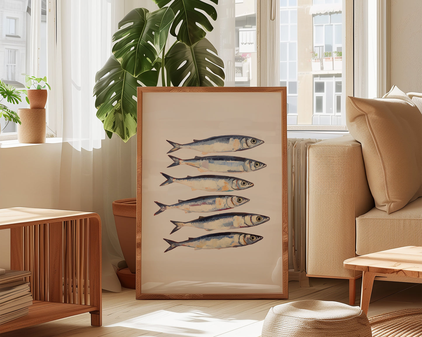 Blush Pink Sardines Print