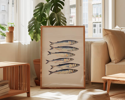 Blush Pink Sardines Print