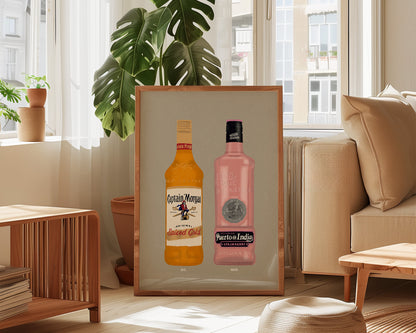 Spiced Rum & Puerto De Indias Strawberry Gin Print