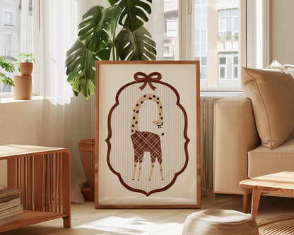 Ribboned Giraffe Print