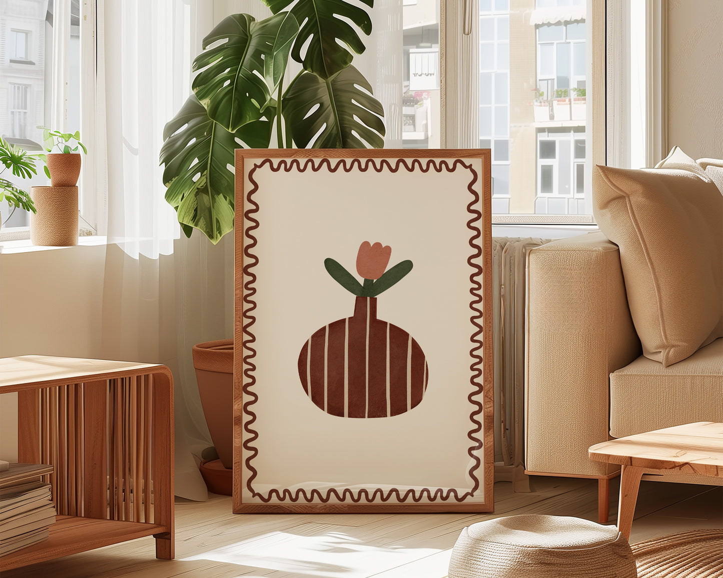 Striped Vase Print
