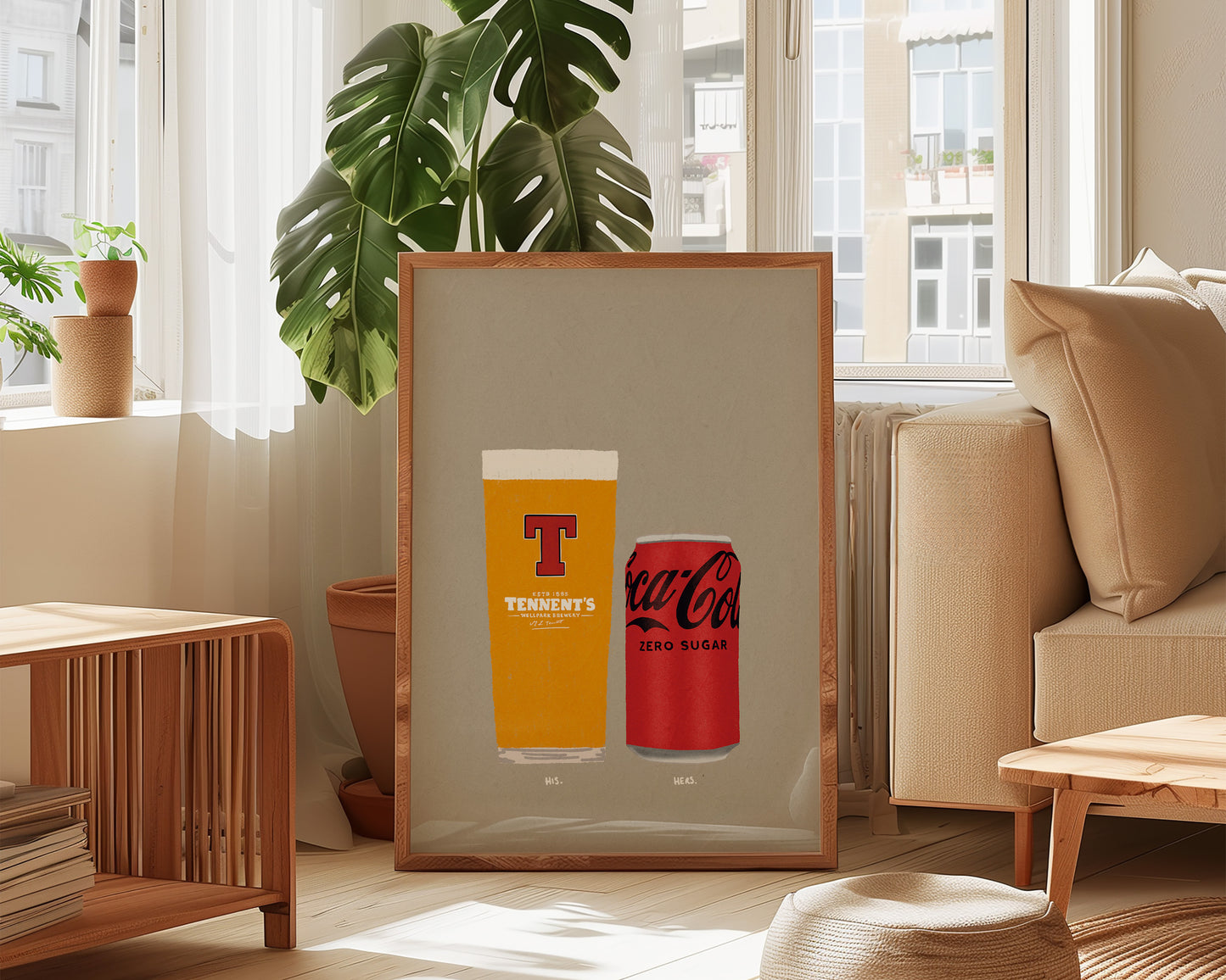 Tennent's & Coke Zero Print