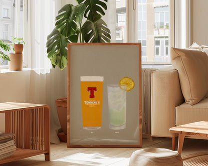 Tennent's & Vodka Lemon and Lime Print