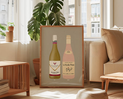 Villa Maria & Chicken Wine Print
