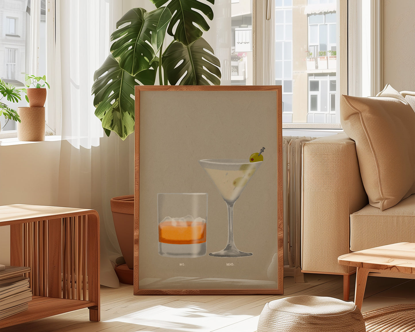 Whisky On The Rocks & Dirty Martini Print