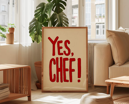 Yes Chef Red Print