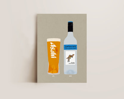 Asahi & Yellowtail Print